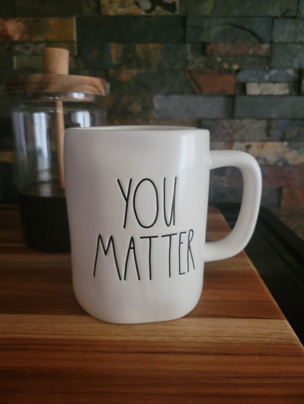 Rae Dunn White Ceramic Mug You Matter